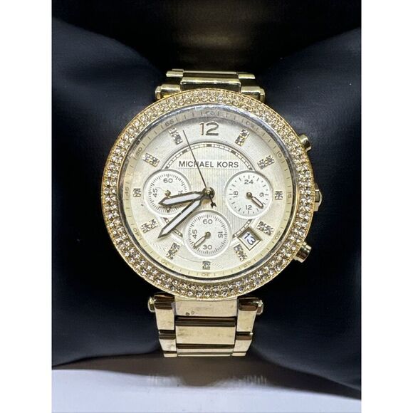 Michael Kors Parker MK5354 Women\'s Gold Stainless Steel Analog Dial Watch JNA212